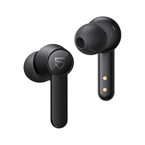 SOUNDPEATS Q True Draadloze Koptelefoon Bluetooth 5.0 Draadloze Oordopjes in-Ear Draadloze Opladen Hoofdtelefoon met 4-Mic 10mm Driver Touch Control 7Hrs Speeltijd USB-C (zwart)