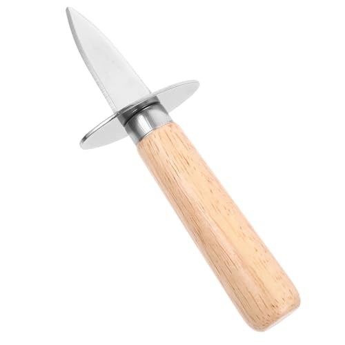 DEARMAMY Cuchillo Abrir Ostras Acero Inoxidable Mango Seguro Antideslizante Herramienta para Resistente y Duradera para Cocina Profesional