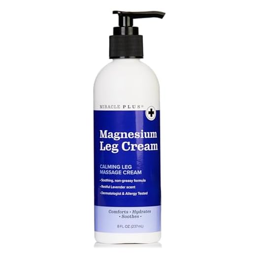 Miracle Plus Magnesium Cream For Leg Relief | Magnesium Lotion Calming Leg Cream Herbal Moisturizer Topical Body Butter Soothes + Calms Sensations, Itching, & Shaking, 8 Oz