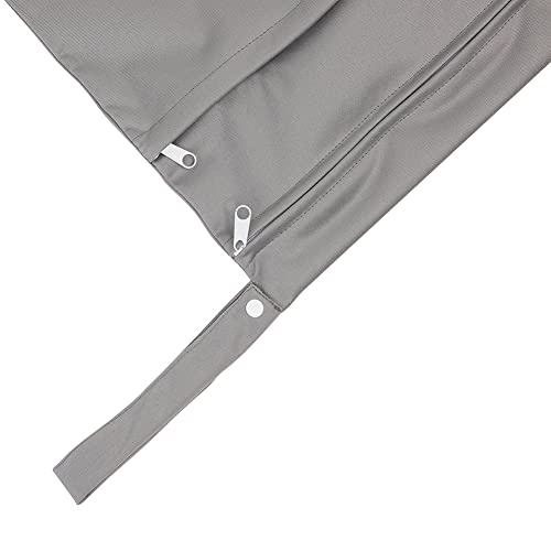 UUYYEO 2 Pcs Wet Dry Bags for Baby Cloth Diapers Mommy Bags Waterproof Reusable with Two Zippered Pockets Yoga Gym Bag for Swimsuits or Wet Clothes - Thumbnail 4