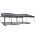 MELLCOM 20'x30' Metal Carport, Heavy Duty Carport with Galvanized Steel Roof, Metal Outdoor Carport Canopy for 2 Cars, Truck, Boat and SUV