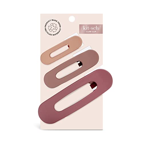 Kitsch Flat Hair Clips - Matte Flat Claw Clips For Women | Lay Down Claw Clip For Thin & Thick Hair | Big Flat Clips For Hair | Alligator Hair Clips | Large Hair Clips For Women, 3Pc (Terracota) #TOP7