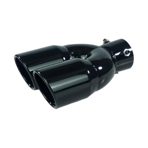 ZHANGSHUMIN Auspuffblenden Universal Doppelfass Schwarz Titan
