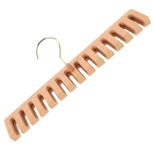 FUNNETOYU Organizador Colgante de Cinturones de Madera con Compartimentos Soporte Compacto para Armarios y Corbateros de Espacio para Hogar y Tienda