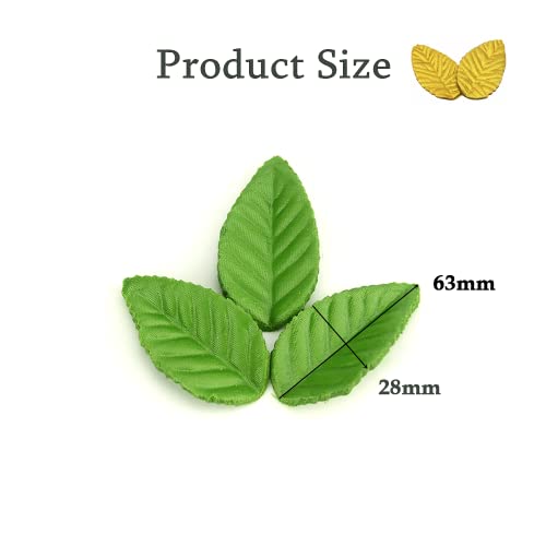 Raiflager 100 PCS Artificial Silk Leaves Green Artificial Floral Leaves Artificial Leaves for Crafts Scrapbooking Floral Arrangements Wedding Garland Party Decorations (Green) - Image 2