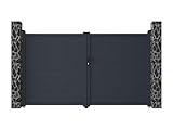 Vente-unique - Metall-Tor Nazario, komplett, 300 x 173 cm, Anthrazit