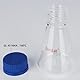 stonylab Erlenmeyer-Kolben mit blauem Schraubverschluss, Graduiert, Laborglas, Konischer Kolben, 250 ml