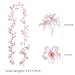 Sunm Boutique 4-Pack 23.6 Ft Cherry Blossom Garland Cherry Blossom Hanging Vine Silk Sakura Vines Garland for Wedding Party Decor, Pink