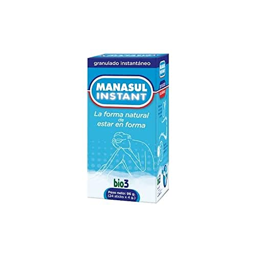 Manasul Instant - Sticks Monodosis - Ajuda a regular e a facilitar o trânsito intestinal - facilita a remoção de gorduras e toxinas - 24 Sticks