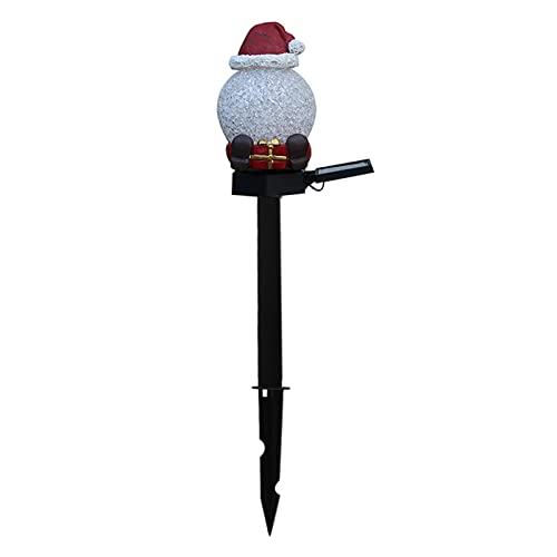 Youding Luces de estaca de jardín de Navidad, luz portátil de Navidad para césped, luces de camino de Navidad, luces LED de marcador de entrada de Papá Noel, para jardín, patio, vacaciones, decoración