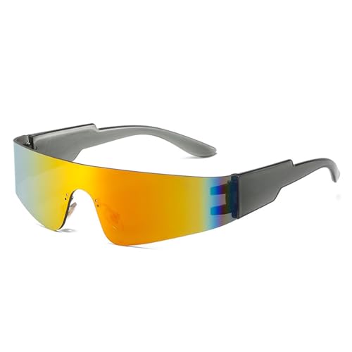 Lunettes de soleil rétro sans monture style punk pour femmes et hommes