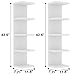 LitaEther 5 Tier Lack Floating Shelf,Set of 2 White Wall Shelf Unit,Display Shelf