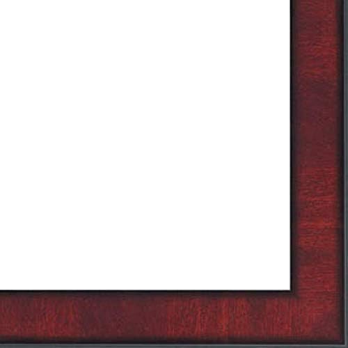 Picture Frame Moulding (Wood) 100ft Bundle - Traditional Mahogany Finish - 0.75" Width - 1/2" Rabbet Depth