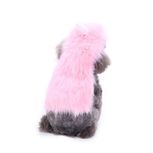 Halloween Haustierkostüm Einhorn Rosa, Leicht und Auszuziehen, Größe S