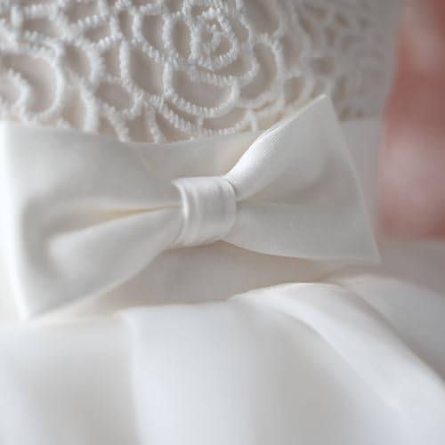 Taufkleid Taufbolero Baby Mädchen Kleid Blumenmädchenkleid Festlich Kleid Babybekleidung (DE 86)