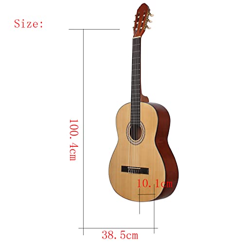 MEIeynt Guitare acoustique classique 39 pouces Kit de démarrage pour débutant avec sac de transport, accordeur… - Les Beatles, Paul McCartney, John Lennon, RIngo Starr, George Harrison MEIeynt Guitare acoustique classique 39 pouces Kit de démarrage pour débutant avec sac de transport, accordeur… – Image 8