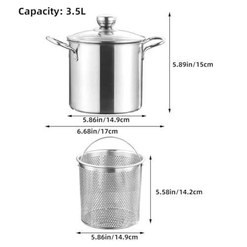 Casserole en acier inoxydable 3,5l facile à utiliser pour repas sains - 3