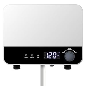 HBOKIT-Tankless water heater electric 110v tankless hot water instant portable hot water heater under sink hot water heaters for RV Kitchen