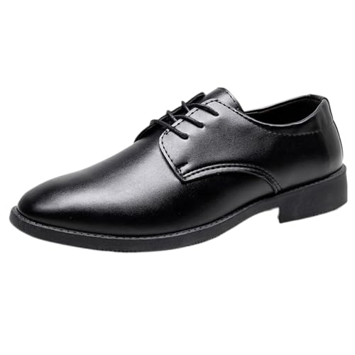 Men's Leather Tuxedo Dress Shoes Classic Lace-up Formal Oxford Dress Casual Work Office Comfortable Business Shoes
