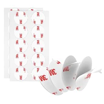 3M Double Sided Adhesive Pads Heavy Duty VHB 25MM Diameter 0.6MM Thick 20 PCS White 4930 Round Sticky Mounting Foam Tape Strong Adhesive for Car Décor Home Office Logos