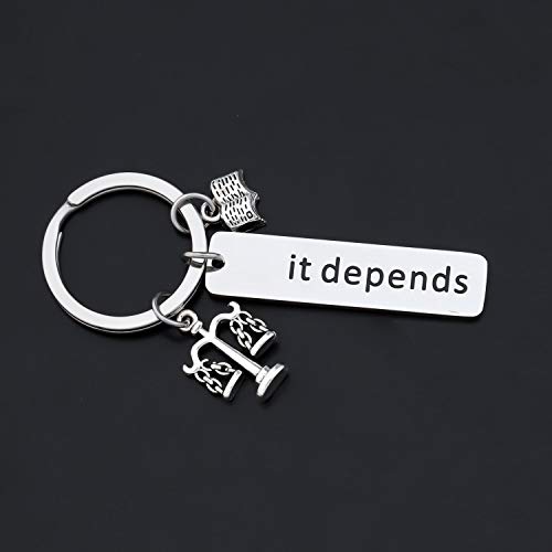 CENWA Lawyer Gift Attorney Gift Scales Of Justice Lawyer Keychain Law Graduation Gift It Depends Keychain4