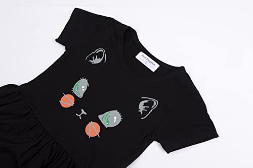 Mud Kingdom Little Girls Dresses Cotton Summer Holiday Cute Cat Dress Short Sleeve4