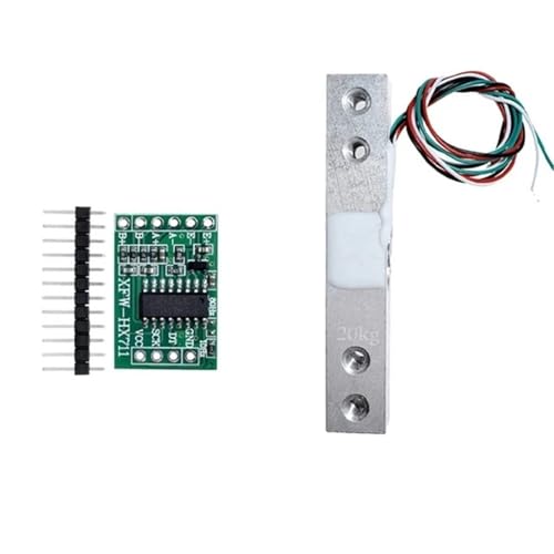 RBFRZGSU 1pcs HX711 AD Module Body Load Cell Weighing Sensor Pressure Sensor+4Pcs 50kg Human Scale Load Cell Weight Sensors+Measurement Tools(20Kg-HX711)