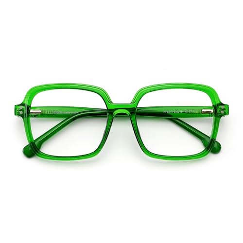 Image of Oversized Blue Light Blocking Glasses for Women and Men, Square Frame Computer Gaming Glasses Anti Glare & UV RF6215