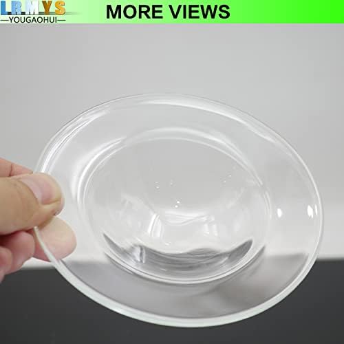 LRMYS 115mm Replacement Oil Burner Dish, Clear 4.5" Wax Melt Warmer Liner Round Glass Dish, Candle Warmer Bowl Plate Wax Tray for Scented Wax Aroma Electric Therapy Lamp Melter Wax Burner, 1 Pack