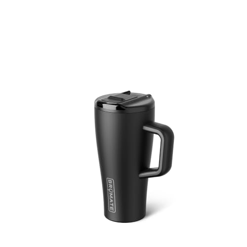 Image of BruMate Era Flip 20oz Kids Tumbler with Covered Flip Down Straw | 100% Leakproof Insulated Kids Cup | Made of Stainless Steel | Cup Holder Friendly | 20oz (Matte Black)
