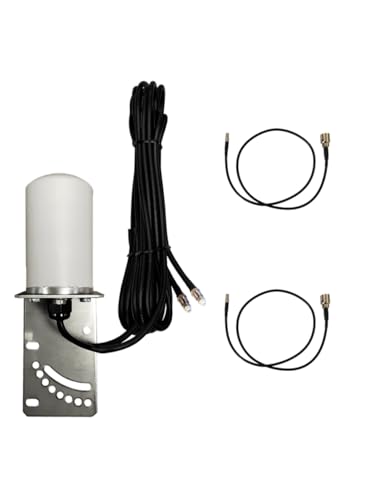 AntennaGear M17B MIMO 2 x Cellular | 4G and 5G Compatible Modem, Router, Gateway and Hotspots with 16ft Coax Cables and TS9 Adapters