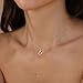CAROVO Initial Necklaces for Women Dainty Gold Letter E Initial Necklace Pendant Simple Cute Necklaces for Gold Jewelry Gift for Women
