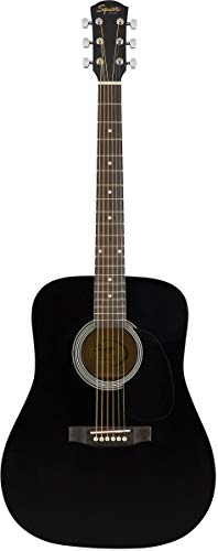 image for Fender Squier Dreadnought Acoustic Guitar - Black Learn-to-Play Bundle