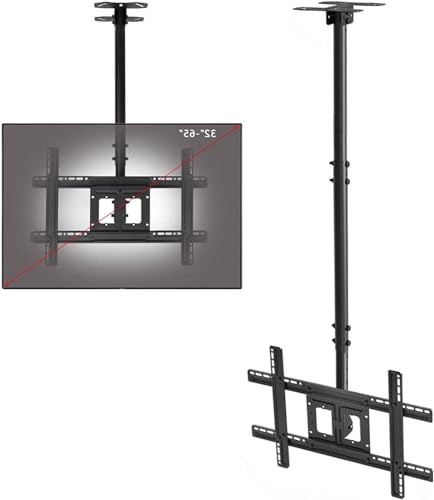 Support de montage TV au plafond et mural inclinable noir