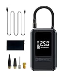 Conveniente & Portatile- Il mini compressore aria è: 13*8*4,7 cm. Le sue dimensioni compatte consentono il funzionamento con una sola mano e occupano uno spazio minimo in auto o in borsa. Con la borsa di stoccaggio in dotazione puoi riporre il tuo mini compressore aria e gli adattatori per ugelli.