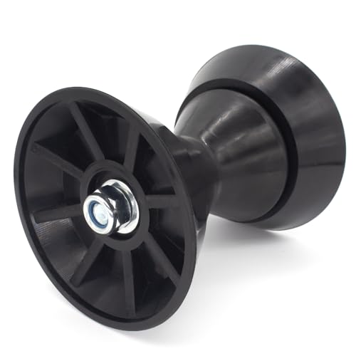 UpluMarine 5 X 3 Boat Trailer Roller Assembly with 1/2 Inch Shaft Bow Stop Black