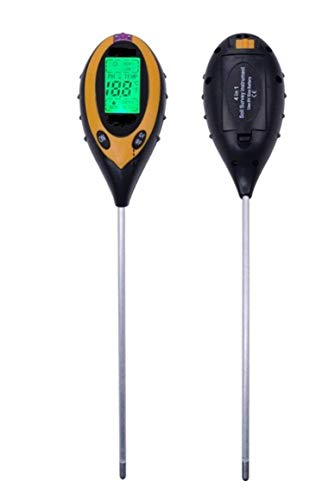 Image of 4 in 1 Plant Flowers Soil PH Moisture Light Soil Meter Temperature Thermometer Soil Survey Instrument Sunlight Intensity Tester