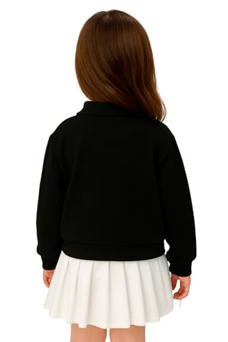 Image of JC JUMMY COUTURE Kids Long Sleeve Polo Shirt, Classic Collared Style, Available in White, Black and Brown, Cotton Blend, School Uniform