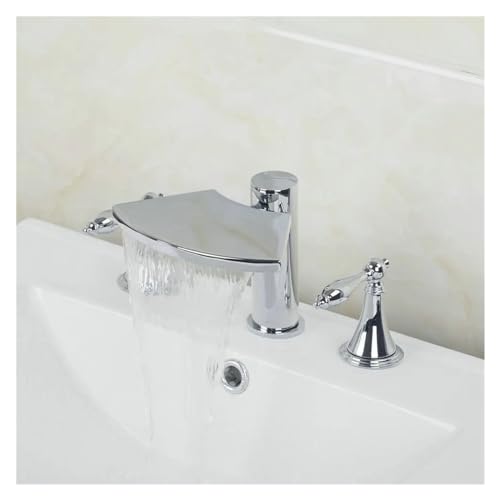 Robinet mitigeur d'évier en laiton cascade chrome sans fuite durable - 5