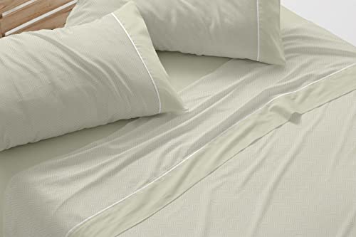 Draps en coton doux lit 150 160 parure de lit matcha - 2