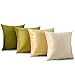 Fodere per Cuscino 40x40cm,Set di Fodere per Cuscino Verde Salvia Set di 4 Fodere per Cuscino Decorativo Quadrato Morbido in Velluto per Divano,Divano,Soggiorno,Camera da Letto