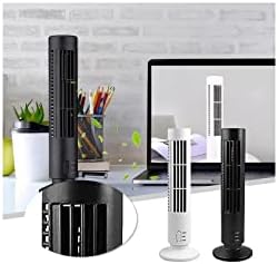 Summer Tower Fan, USB Rechargeable Tower Electric Fan, Cooling Portable Fan Standing Bladeless Fan Air Conditioner for Bedroom Kitchen Office