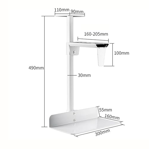 Soporte para CPU bajo escritorio ajustable para computadora con instalación sin herramientas miniatura 6