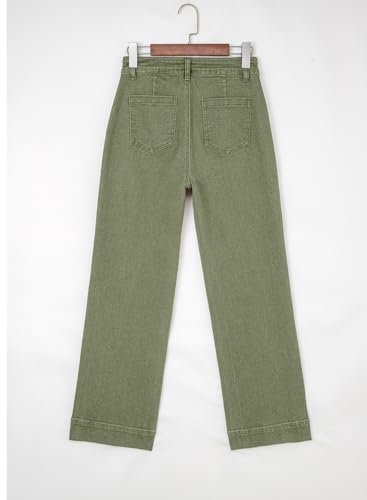 Image of Astylish Women's Wide Leg Jeans High Waisted Denim Pants