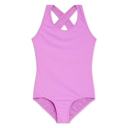 Image of Lands' End Girls' UPF 50+ Stretch Crisscross Back One Piece Swimsuit