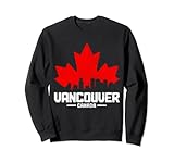 Vancouver BC Canada hoja de arce canadiense Skyline Sudadera