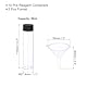 PATIKIL 50 ml Reagenzglas, 10er Pack runde Glasflaschen zur Aufbewahrung mit 5 Trichter-Kunststoffschraubverschluss für Labor und Zuhause, transparent schwarz