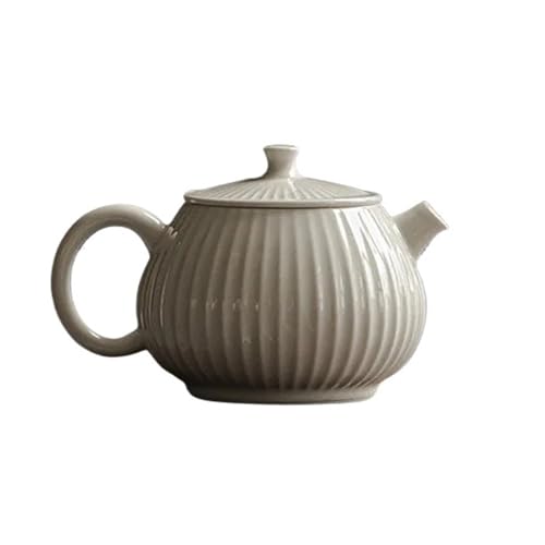 Theiere Théière en céramique 165 ml, théière boule avec filtre à trou, style rétro