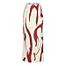 Women's Floral Print Long Skirt High Waisted Bodycon Skirts Fishtail Flowy Skirt Summer Maxi Skirts for Women Trendy Red M