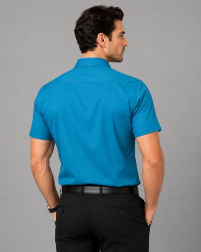 Image of Appel Touch Men's Cotton Blend Formal Shirt Half Sleeves